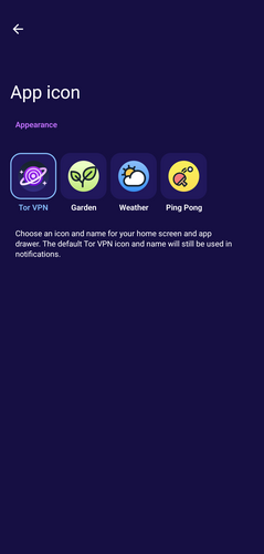 Configuring the how Tor VPN appears on your device.